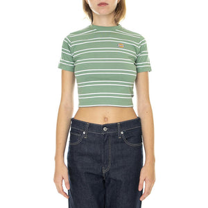 Westover Stripe Tee SS w Dark Ivy - Maglietta Girocollo Donna Verde / Multicolore DK0A4Y1DD401  DICKIES 