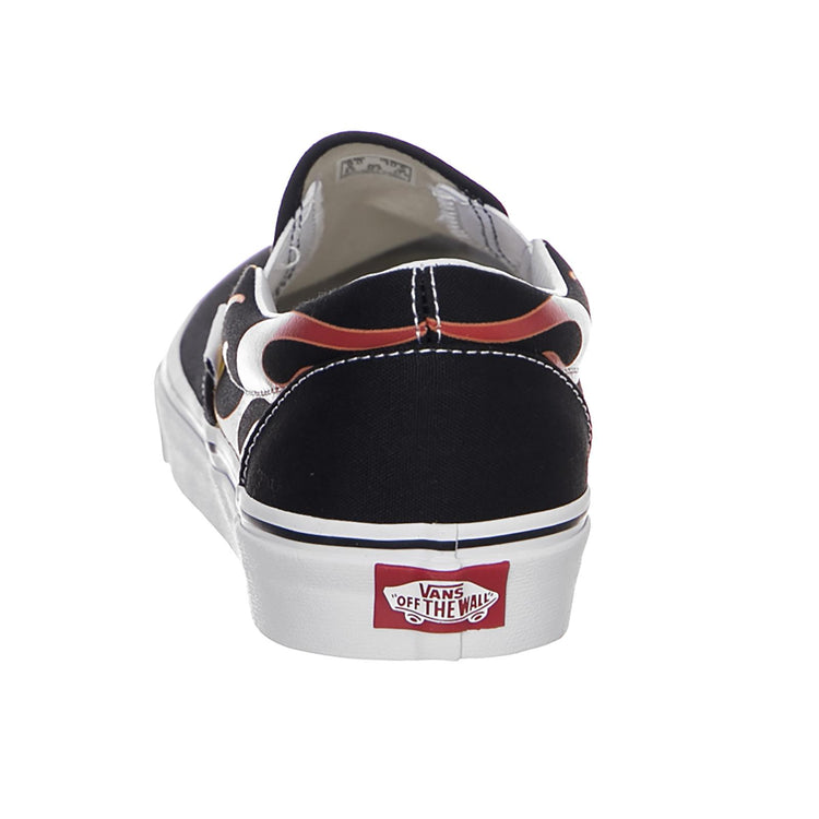 UA CLASSIC SLIP-ON (FLAME)BLACK VA38F7PHN  VANS 