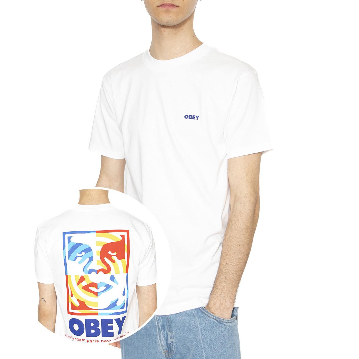Obey Target Icon Tee White - Maglietta Girocollo Uomo Bianca 165264065-WHT  OBEY 