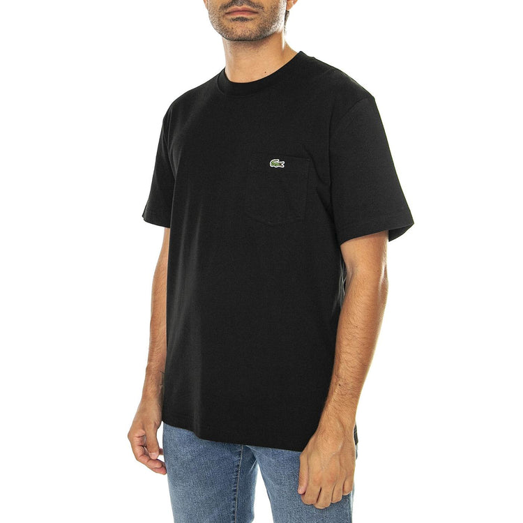 T-Shirt TH2827-031 - Maglietta Girocollo Uomo Nera TH2827-031  LACOSTE 