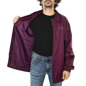 Bar Logo Coach Jacket - Burgundy - Giacca Invernale Uomo Bordeaux JK00010-BRGDY  HUF 