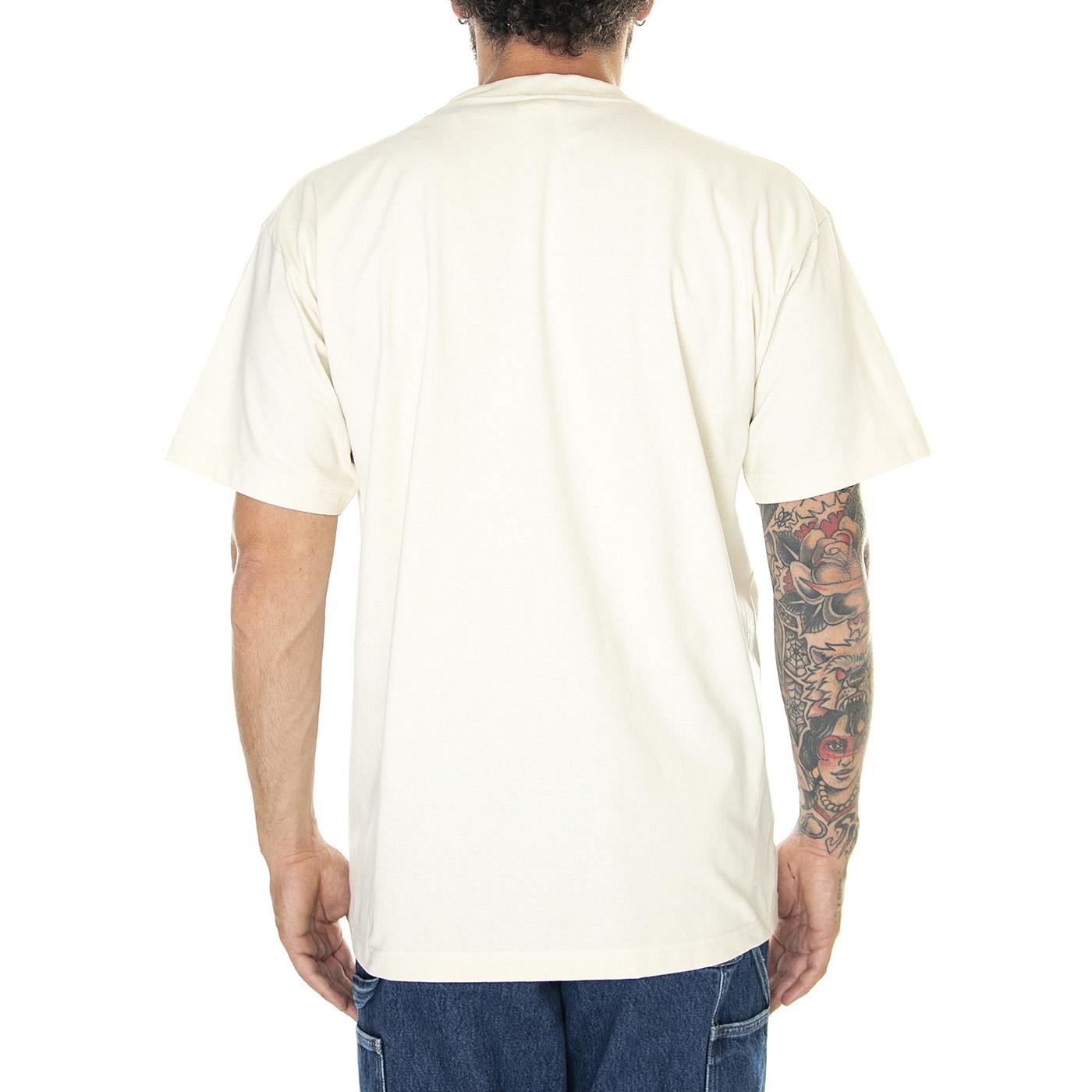 Burning Away S/S Tee Bone - Maglietta Girocollo Uomo Beige TS02088-BONE  HUF 