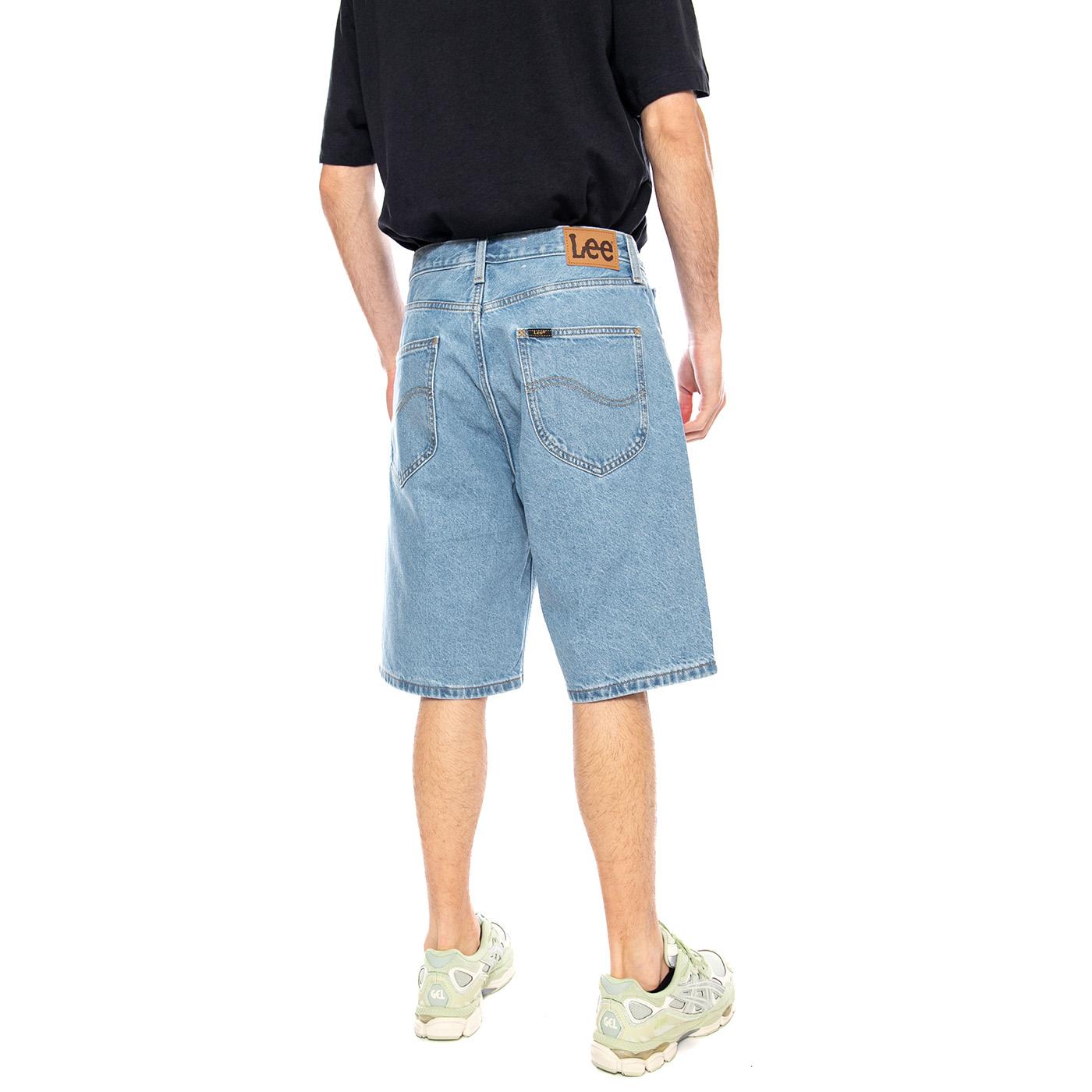 ASHER SHORT MITCH Blue - Bermuda Denim Jeans Uomo Blu 112376919 BL LEE 