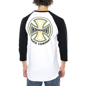  Converge 3/4 Baseball Top Black/White  INDEPENDENT 