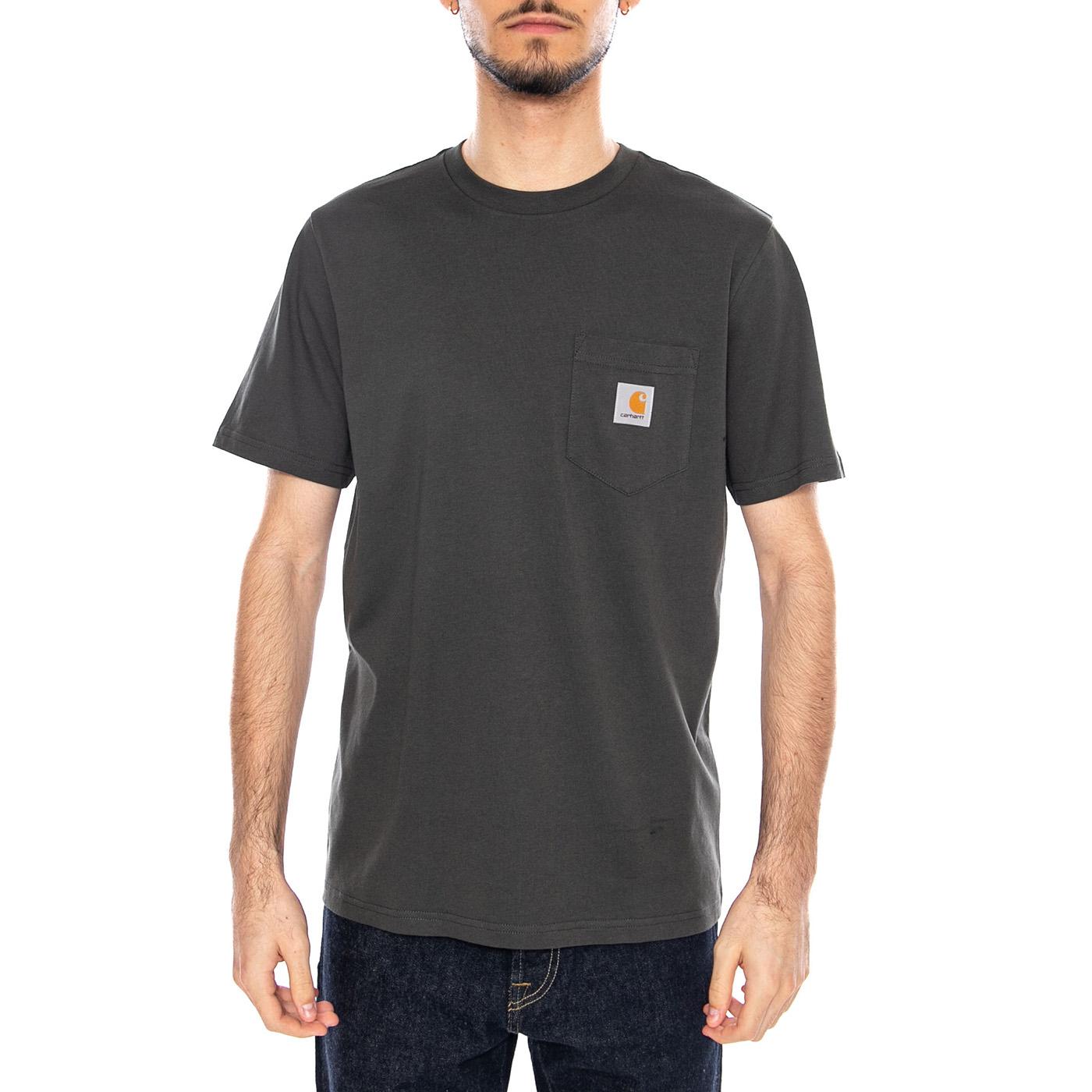 S/S Pocket T-Shirt Oxide Green - Maglietta Girocollo Uomo Verde I030434 3IQXX CARHARTT WIP 