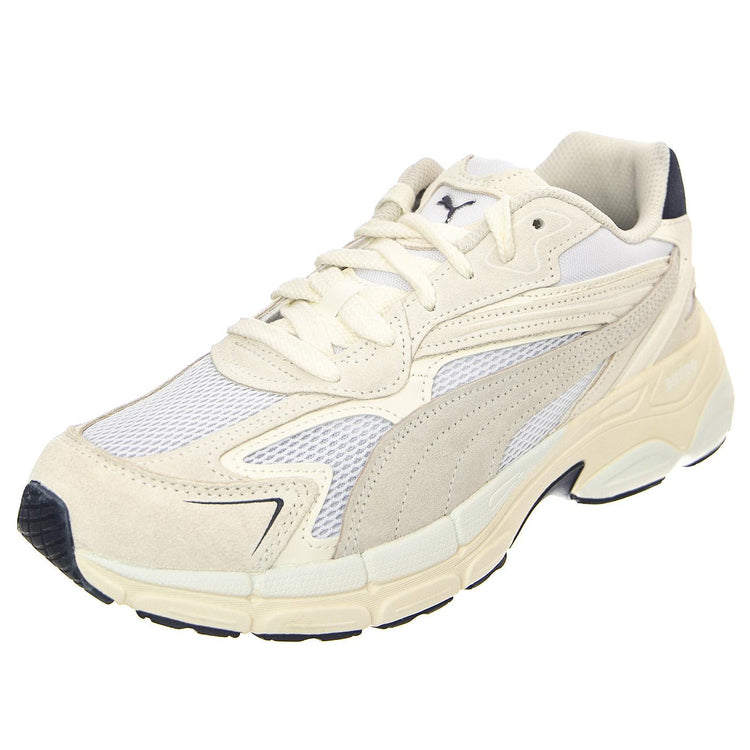 Teveris Nitro Warm White / Parisian Night - Scarpe Stringate Profilo Basso Uomo Bianche 388774-10  PUMA 