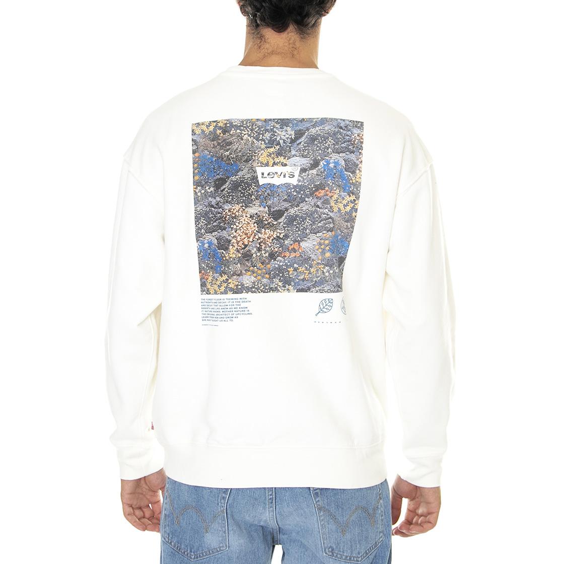 Relaxd Graphic Crew Bw Decay Sug - Felpa Girocollo Uomo Bianca 38712-0039  LEVIS 