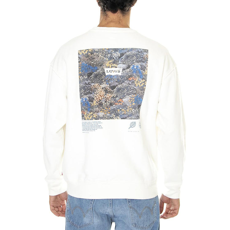 Relaxd Graphic Crew Bw Decay Sug - Felpa Girocollo Uomo Bianca 38712-0039  LEVIS 