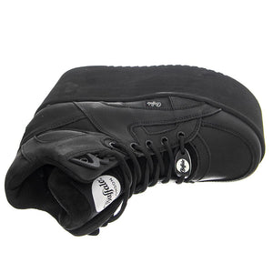 Buffalo Black Texas Oil - Scarpe Stringate Profilo Alto Donna Nere 220783_13  BUFFALO 