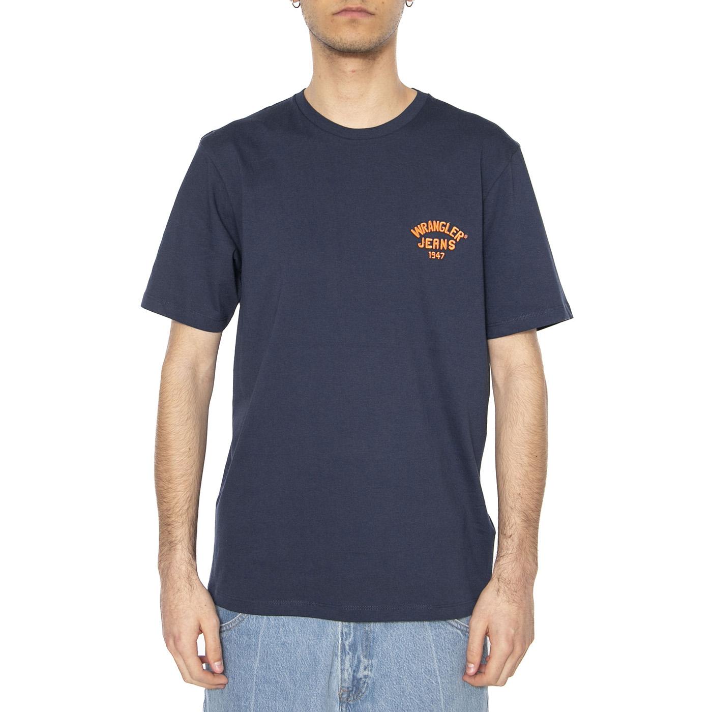 Small Logo Tee Navy - Maglietta Girocollo Uomo Blu 112362807  WRANGLER 