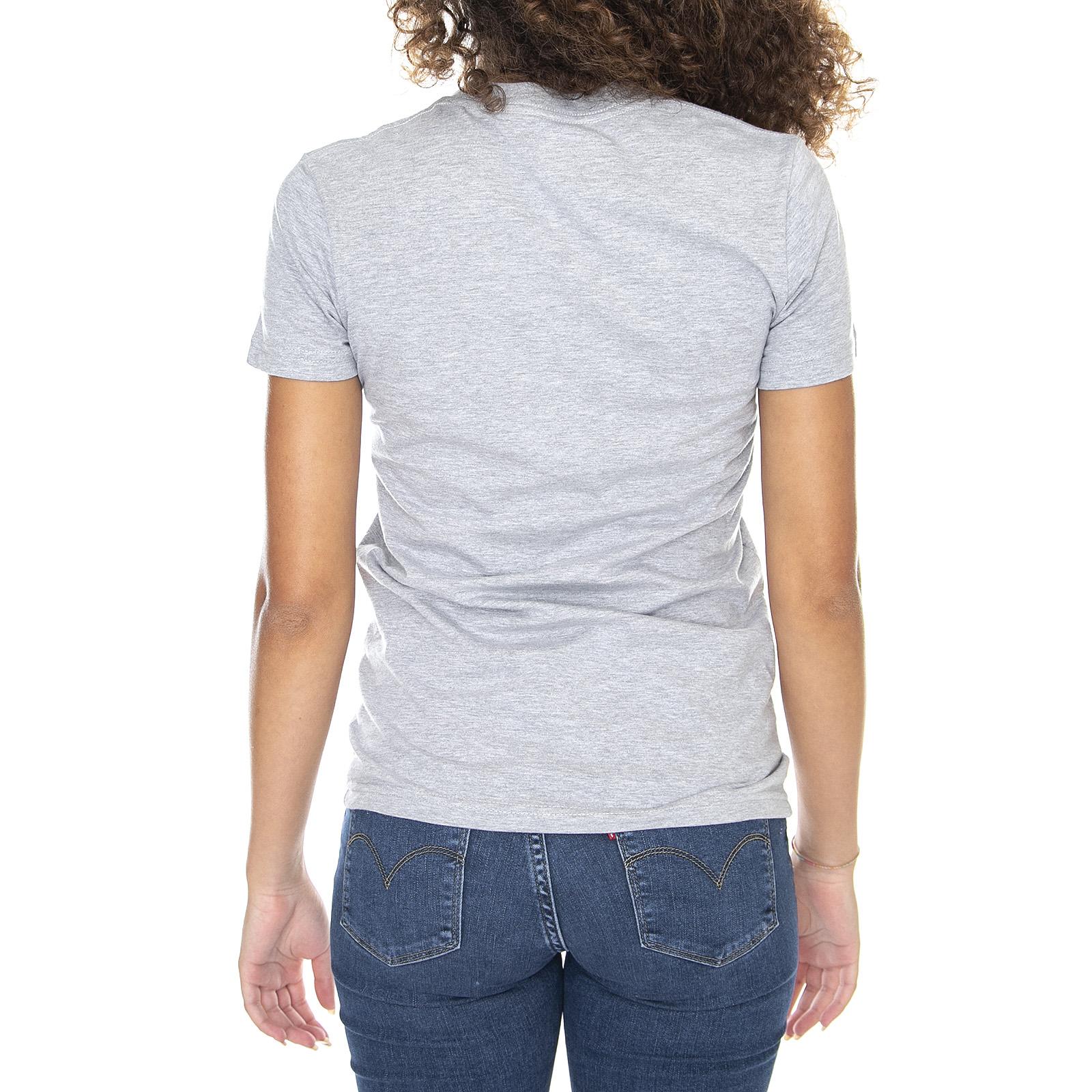 Wm Fine Jersey Crew Neck Tee - Asphalt Grey - Maglietta Girocollo Donna Grigia S LAC21002-HEATH  LOS ANGELES APPAREL 