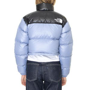 Nuptse Cropped Puffer Jacket Folk Blue / Black - Giacca Invernale Donna Blu / Nera NF0A5GGE73A  THE NORTH FACE 