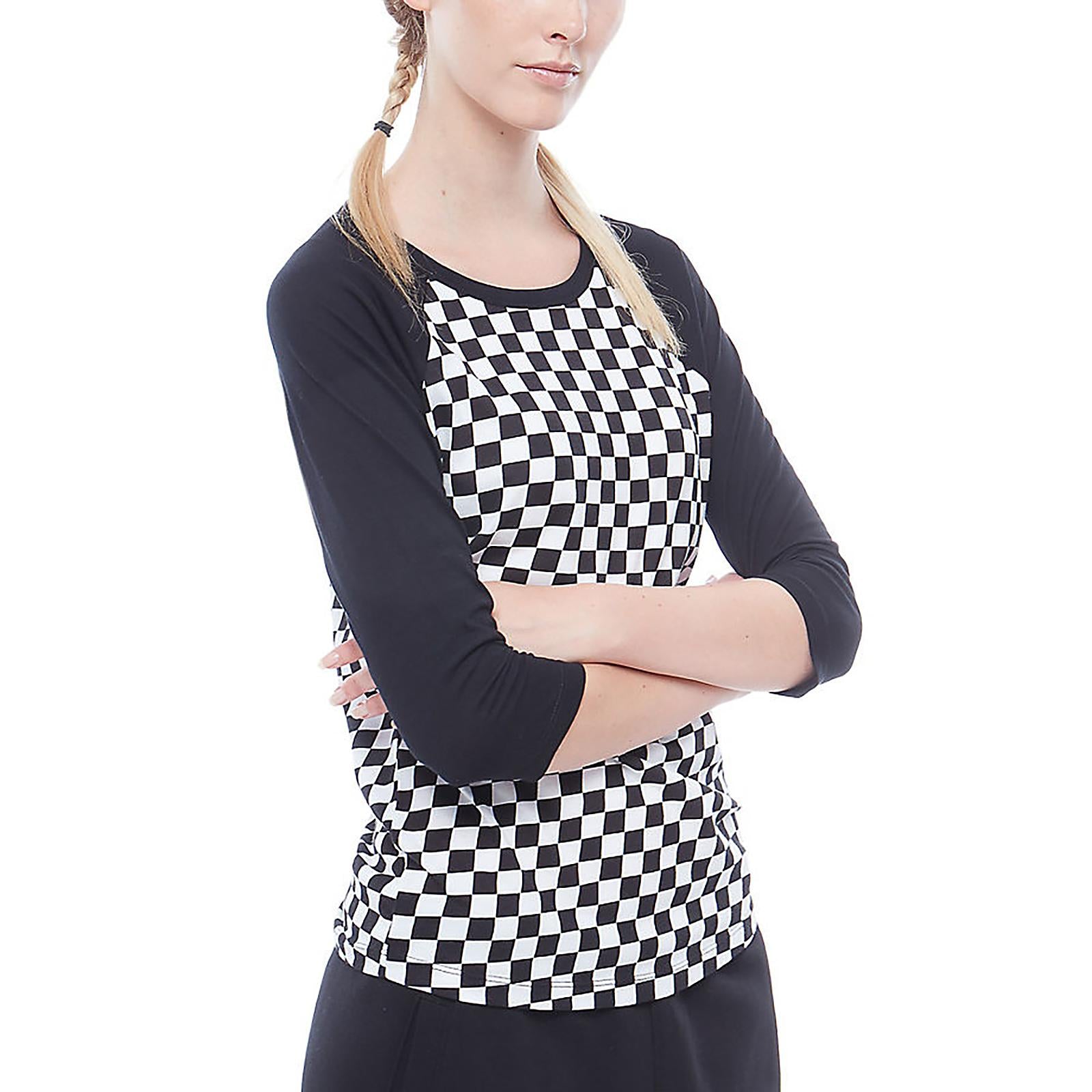 WM CHECKS RAGLAN CHECKERBOARD VA3IRJP53  VANS 