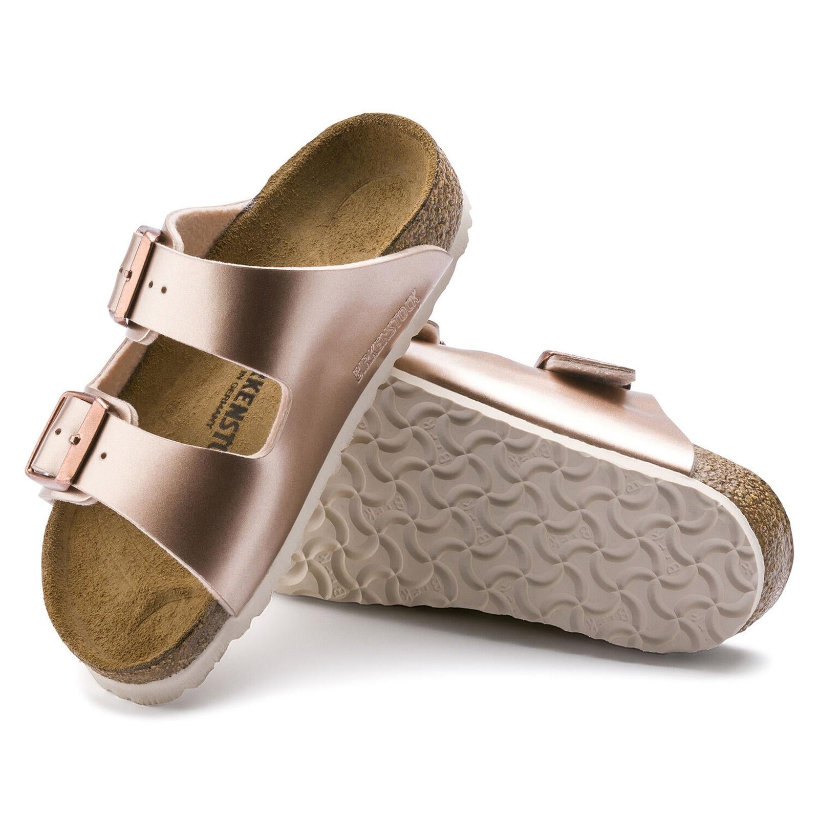 Kids Arizona Birko Flor Sandals - Electric Metallic Copper - Sandali Bambino Rosa - Calzata Stretta 1012478  BIRKENSTOCK 