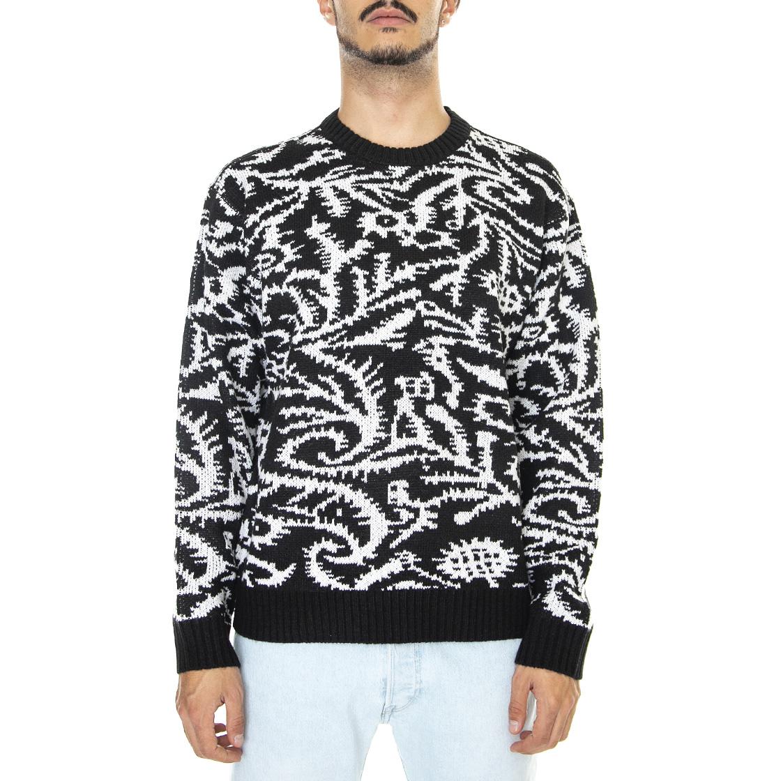 Magnolia Crew Sweater Black / Multi - Maglione Girocollo Uomo Nero / Multi 151000062-BKM  OBEY 
