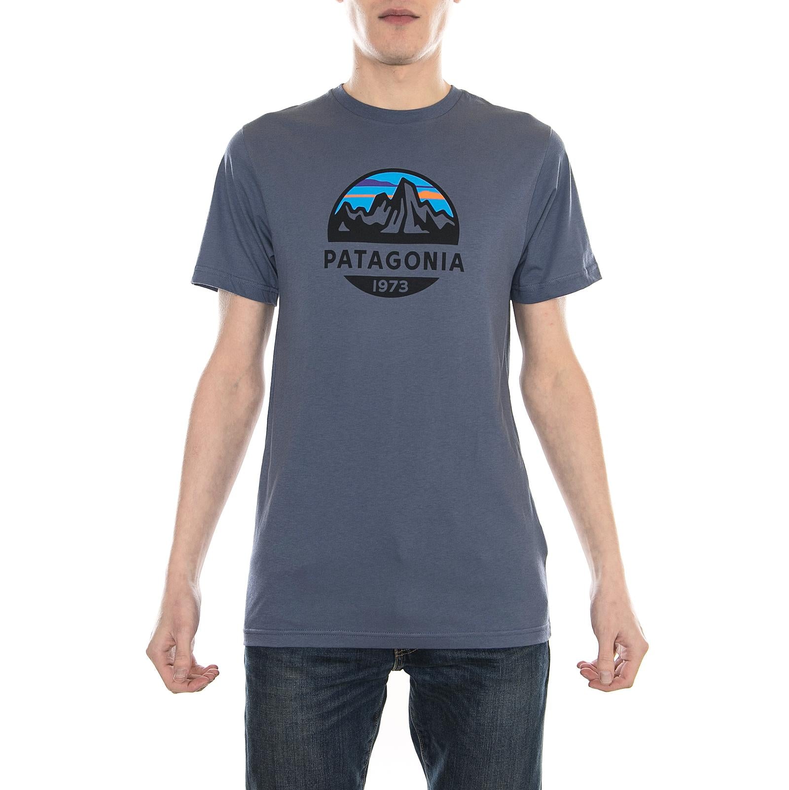 Fitz Roy Scope Organic T-Shirt Dolomite Blue 39144-DLMB  PATAGONIA 