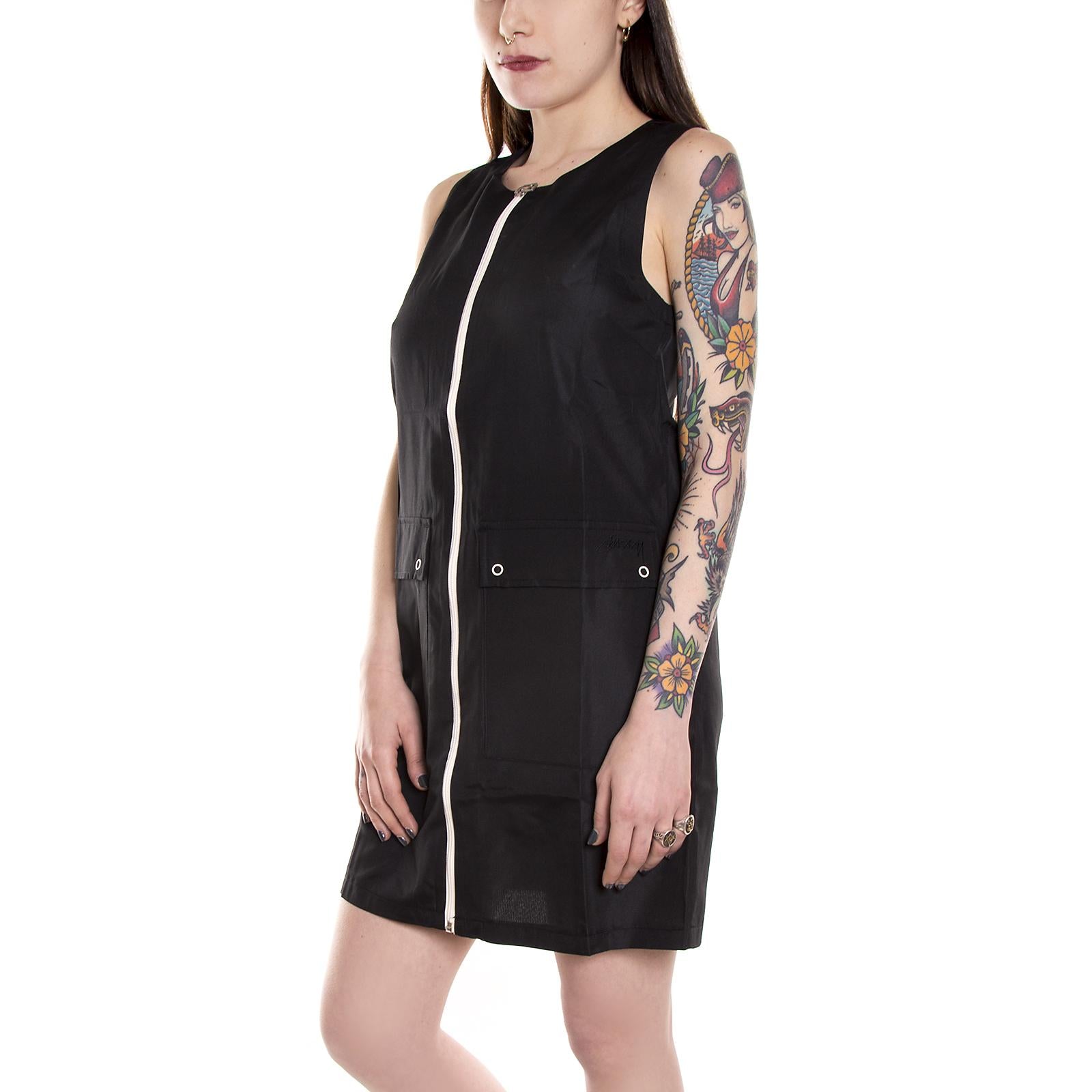 JAMBOREE RIPSTOP DRESS BLACK 211090-BLACK  STUSSY 