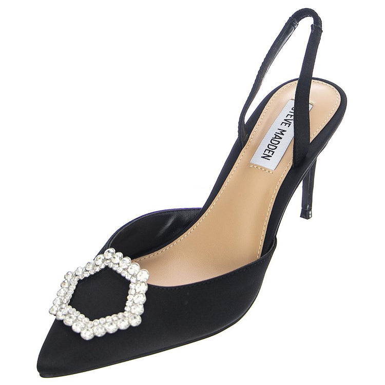 LUCENT BLACK SATIN - Sandali Donna Neri SMSLUCENT-BLK . STEVE MADDEN 