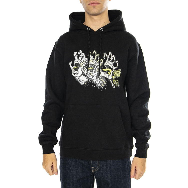 Evolved Hand Front Black - Felpa Uomo Nera SCA-HDY-6397  SANTA CRUZ 