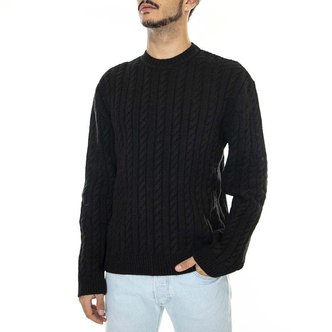 Twisted Crew Neck Sweater Black - Maglione Girocollo Uomo Nero I031152.89.67.-89.67  EDWIN 