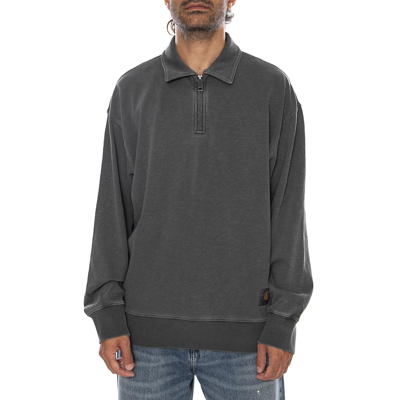 HARPER POLO BLACK - Felpa Polo Maniche Lunghe Uomo Nera I036893 89GD CARHARTT WIP 
