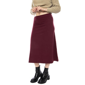 Falda Midigonna Bordeaux -- Gonna Lunga Donna 53W/10601 Burgundy WILD PONY 