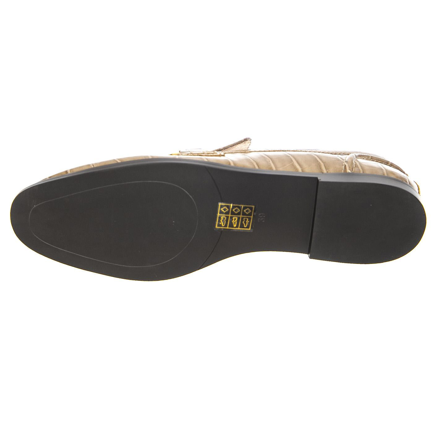 W' Velviteen Dark Sand Croco - Mocassini Donna Marroni JCSJCD-131-1-23-DAR  JEFFREY CAMPBELL 