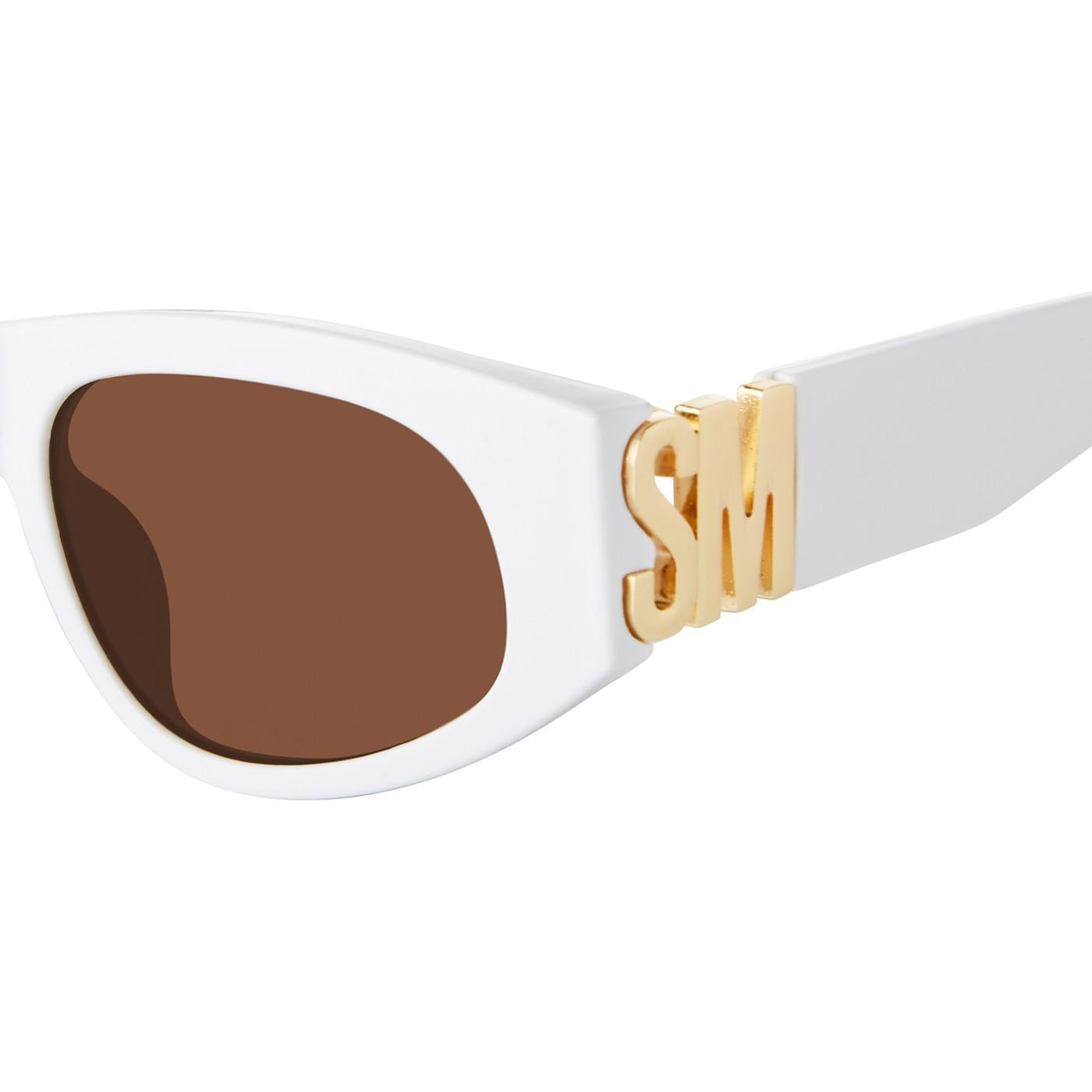 Adriane/S White Ivory Solid Brown - Occhiali da Sole Bianchi SMAX17180  STEVE MADDEN 
