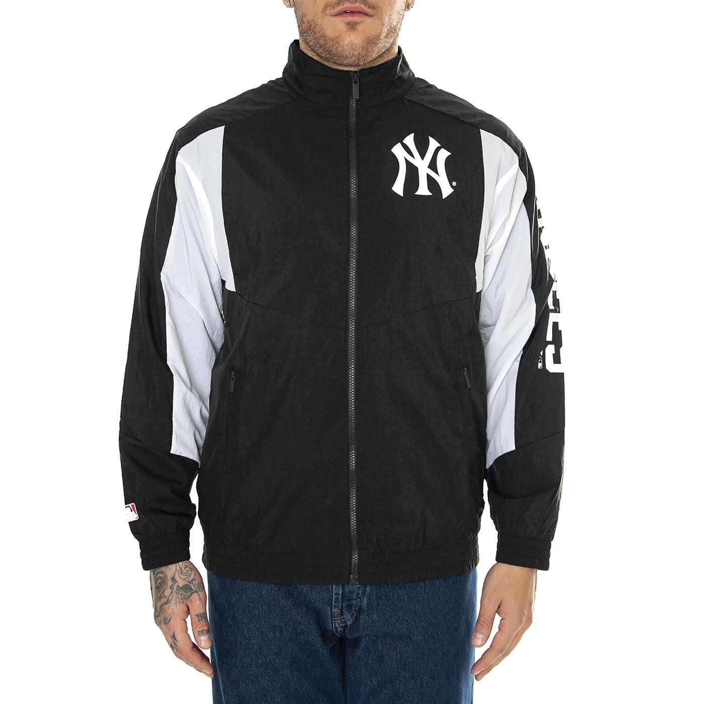 New York Yankees Woven Track Jacket black - Giacca Uomo Nera 00AR-01BU-NK-XXU . FANATICS 
