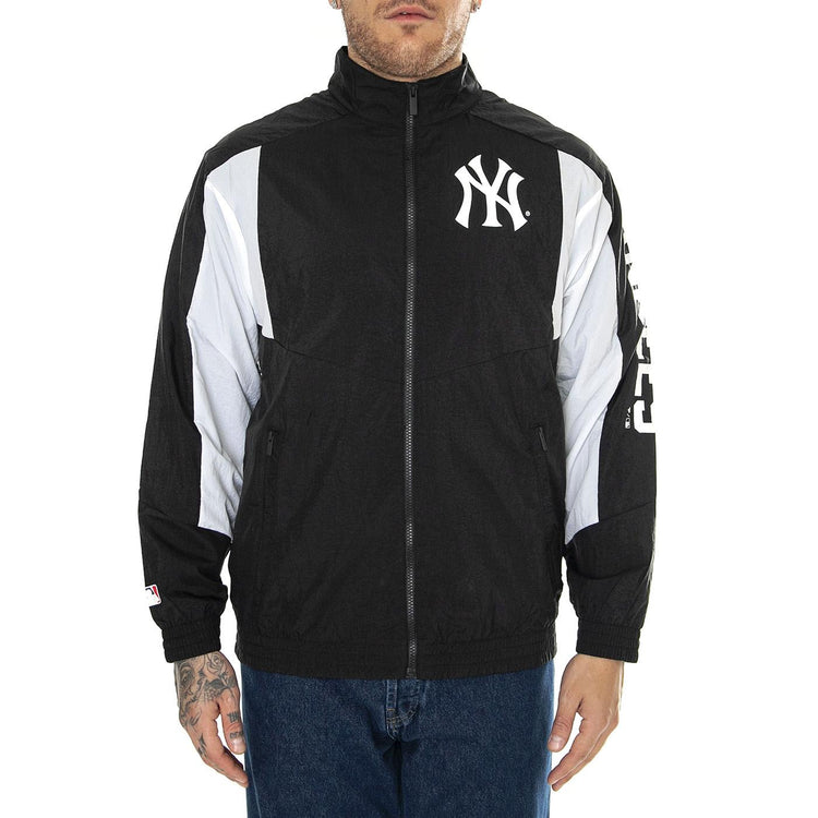 New York Yankees Woven Track Jacket black - Giacca Uomo Nera 00AR-01BU-NK-XXU . FANATICS 