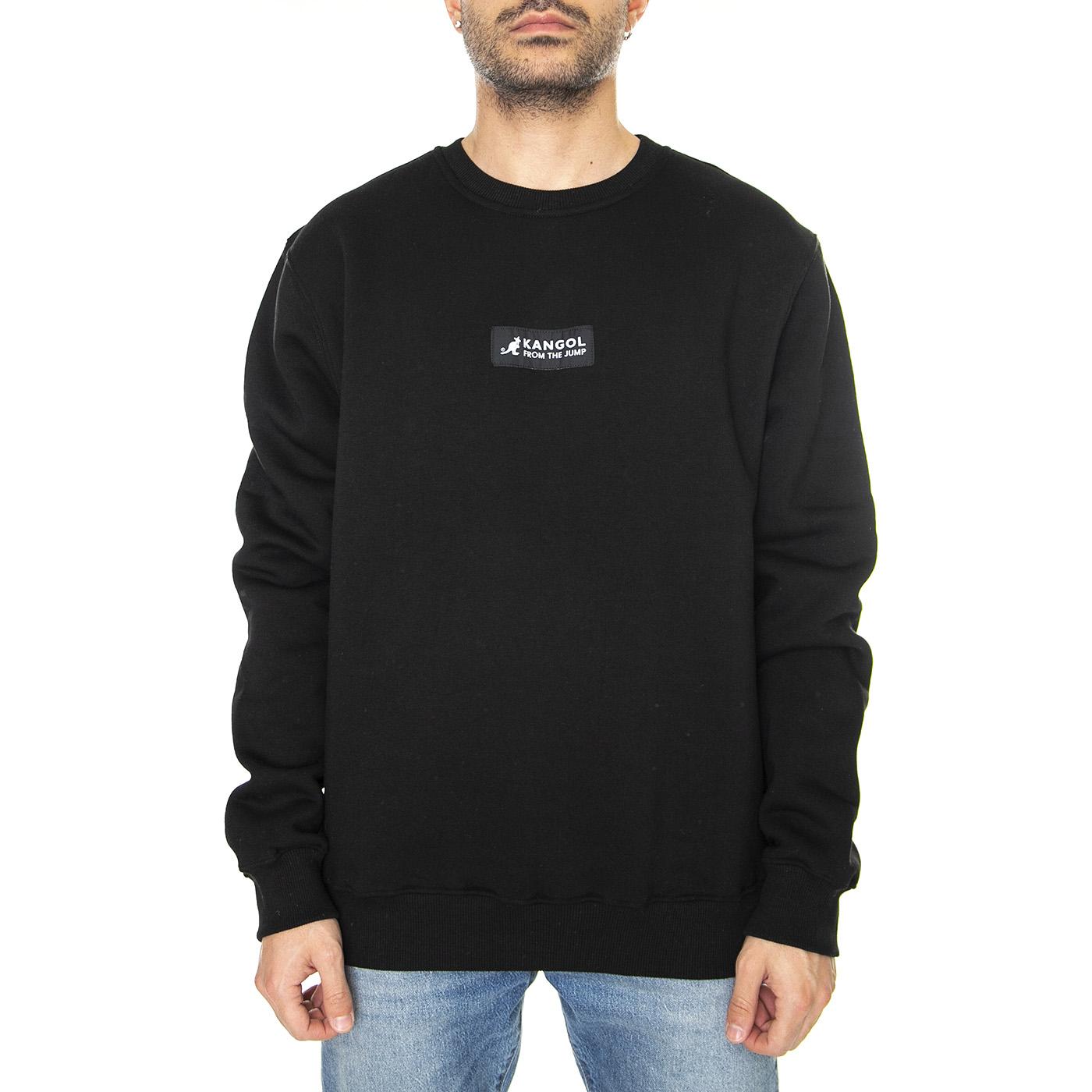 Essential Black - Felpa Girocollo Uomo Nera KAF22UCNS101-99  KANGOL 