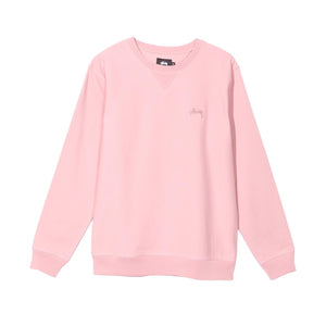 STOCK LS TERRY CREW PINK 118269-PINK  STUSSY 