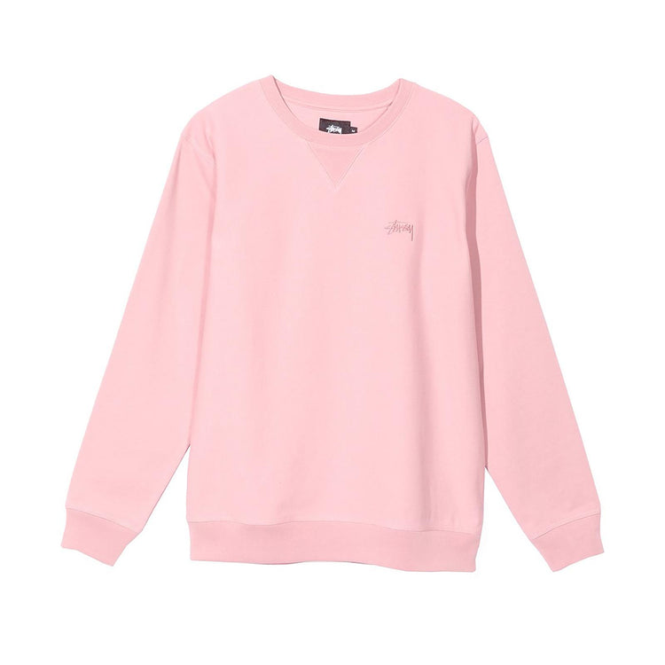 STOCK LS TERRY CREW PINK 118269-PINK  STUSSY 
