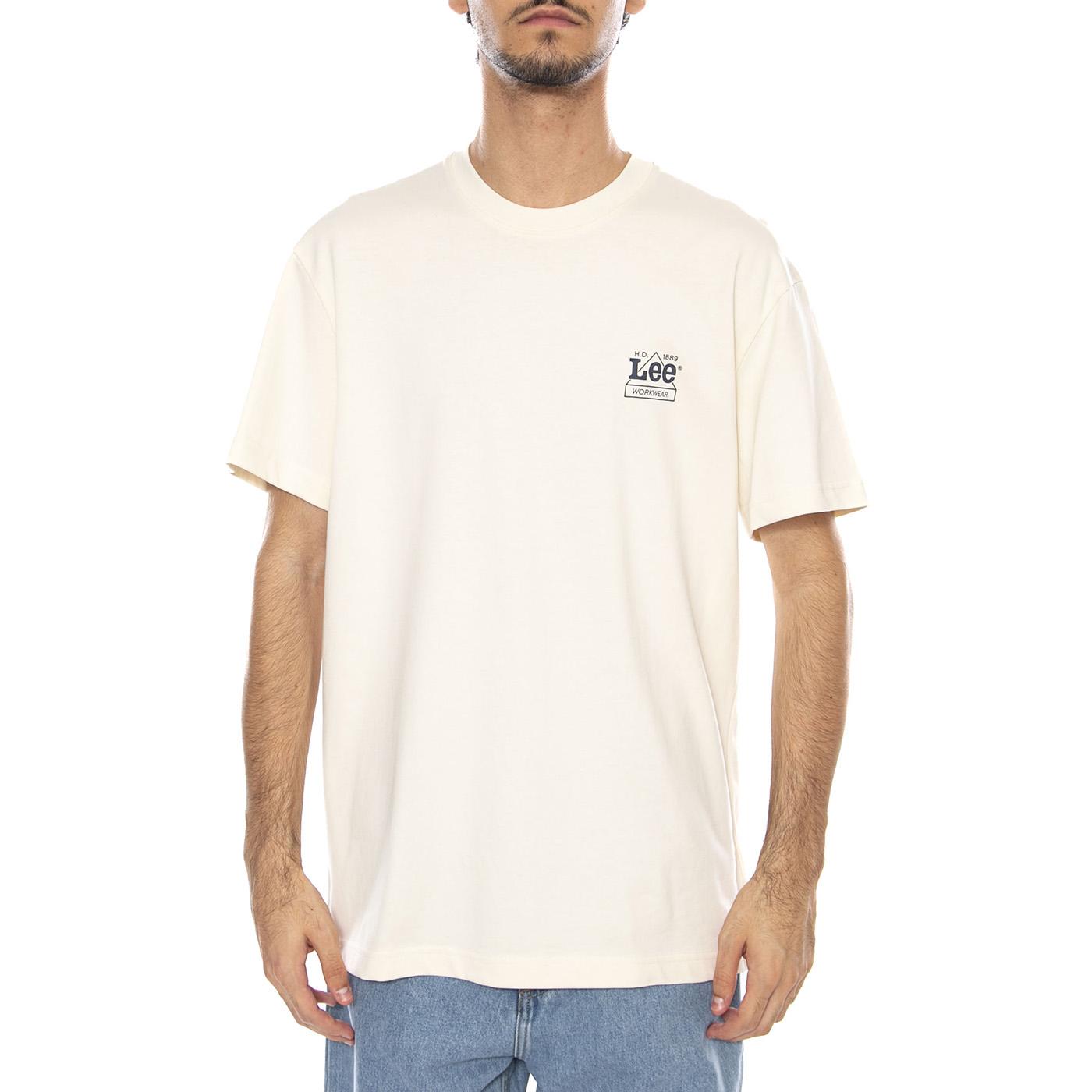 WW Graphic Tee Ecru - Maglietta Girocollo Uomo Panna 112370482  LEE 