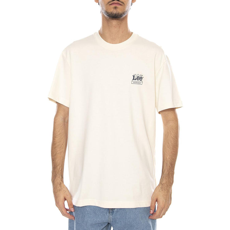 WW Graphic Tee Ecru - Maglietta Girocollo Uomo Panna 112370482  LEE 