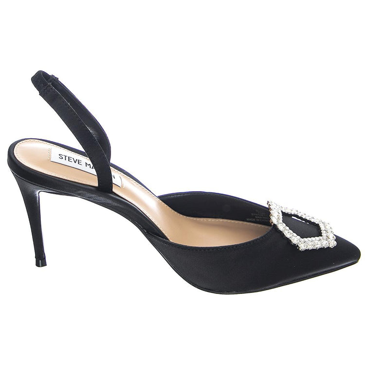 LUCENT BLACK SATIN - Sandali Donna Neri SMSLUCENT-BLK . STEVE MADDEN 