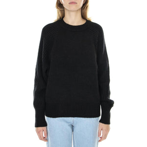 W´s Knit Vanda Black Alpaca Wool - Maglione Girocollo Donna Nero 330752-110  ELVINE 