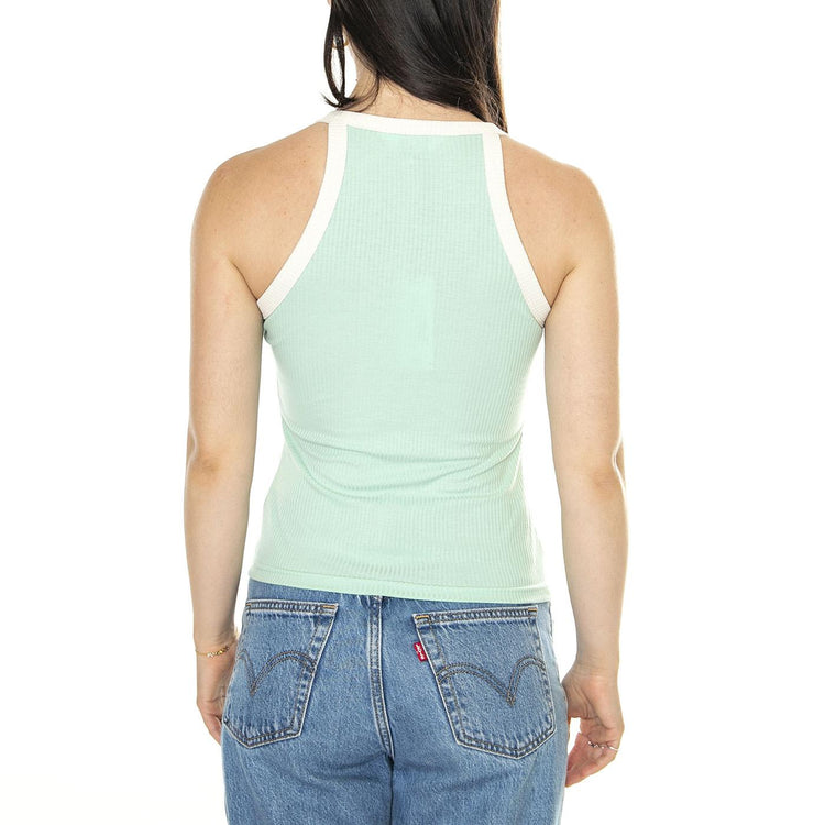 Cropped Halter Top Seafoam - Canottiera Donna Verde 112350226  LEE 