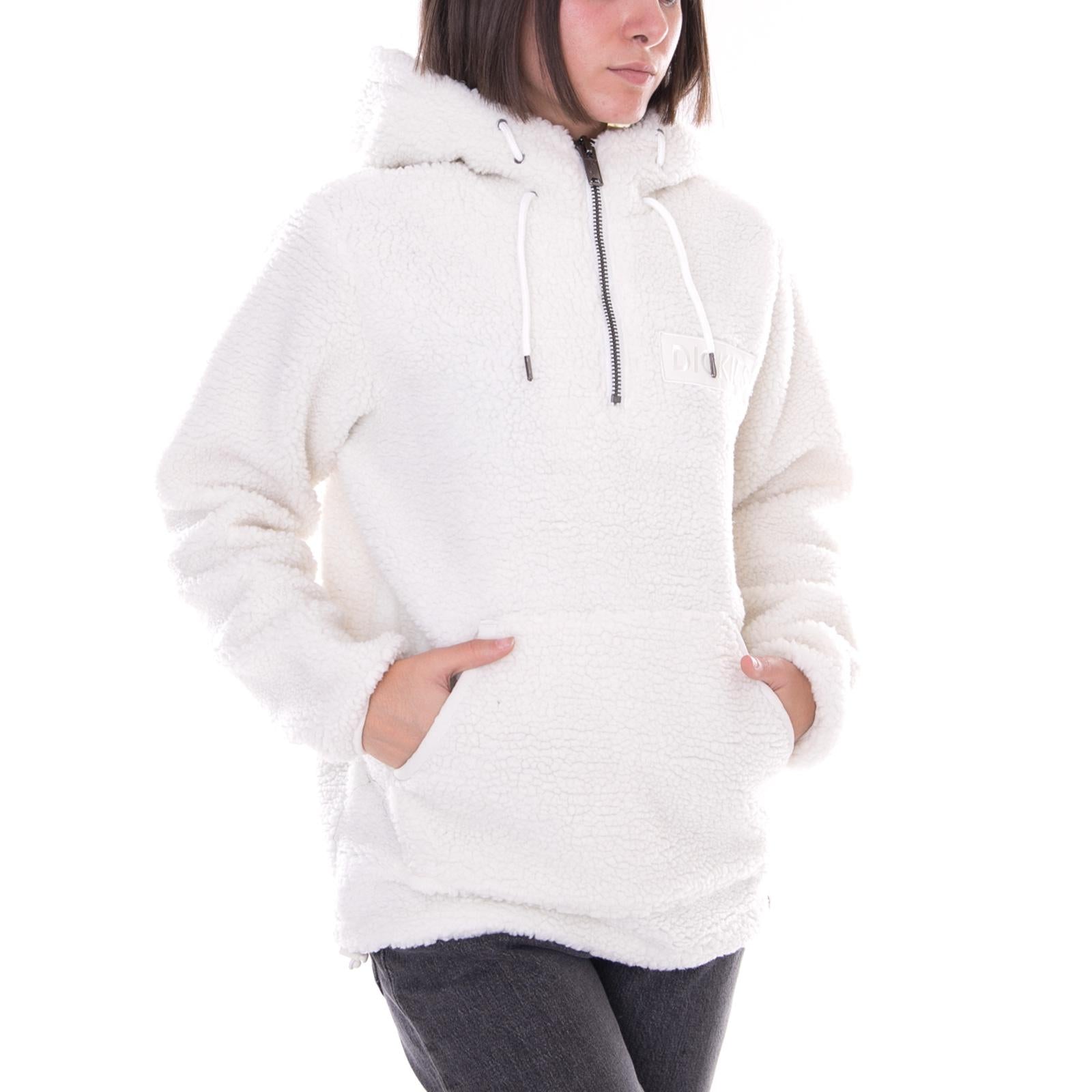 Esmont White XXS - Felpa con Cappuccio Donna Bianca 03200169W-ECR . DICKIES 