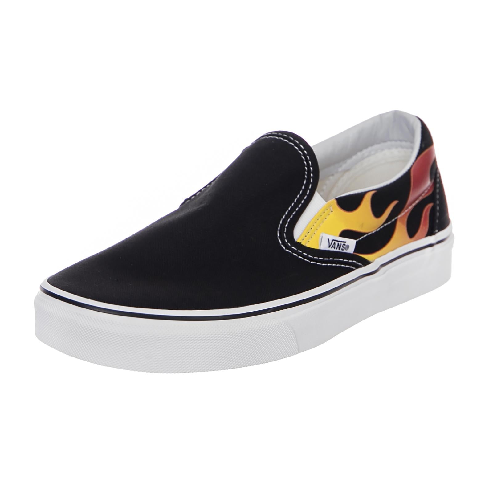 UA CLASSIC SLIP-ON (FLAME)BLACK VA38F7PHN  VANS 