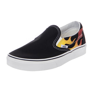 UA CLASSIC SLIP-ON (FLAME)BLACK VA38F7PHN  VANS 