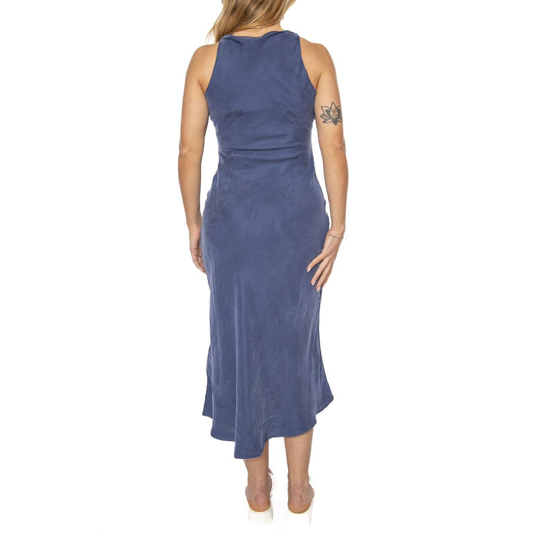 Vestido midi cuello barco azul marino - Abito Donna Blu 51W/11261  WILD PONY 