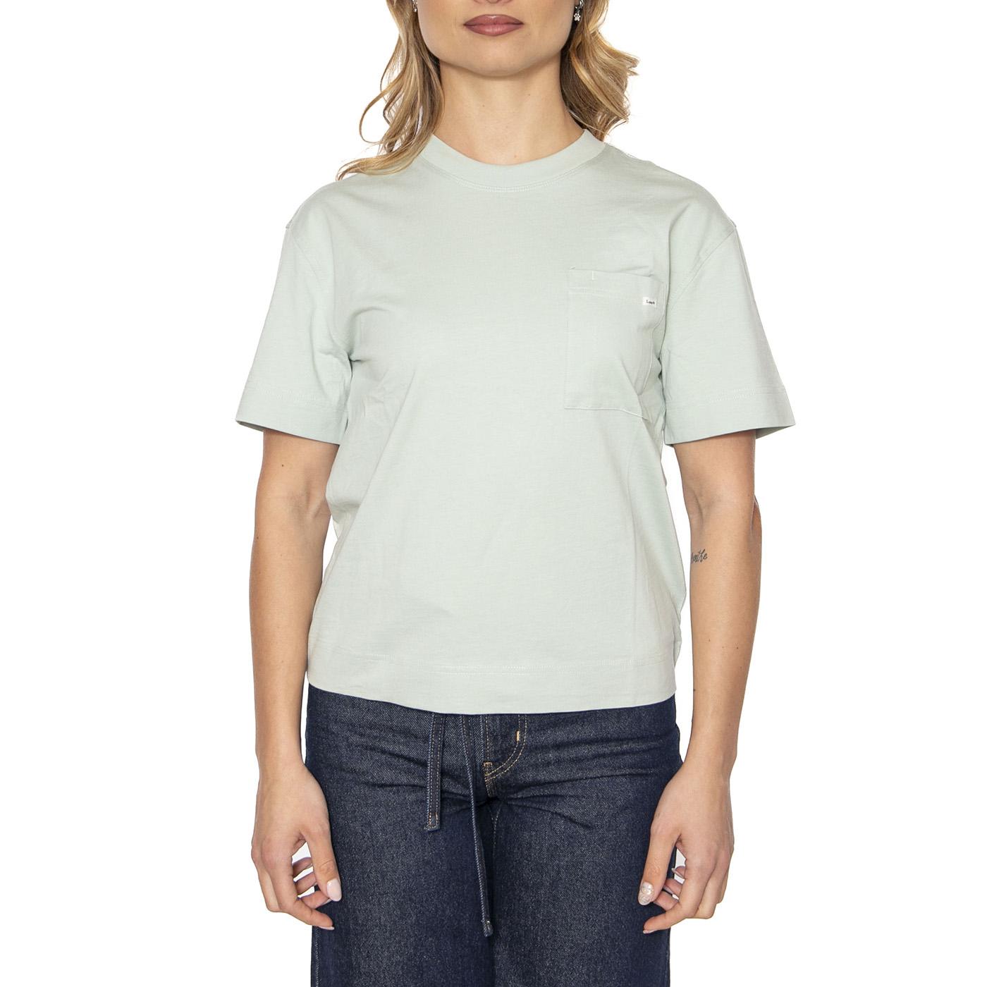 Pocket Tee Soft Sage - Maglietta Girocollo Donna Verde 112363620  LEE 