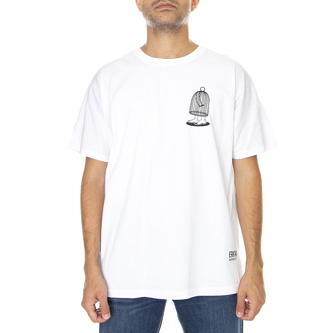 Fly Key Erk14 Serigraphy Serie 01 - Maglietta Girocollo Uomo Bianca FLYKEY-ERK14  LONDON STORE 