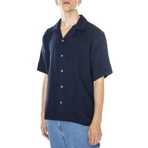 M' Kilian Dark Navy - Camicia Maniche Corte Uomo Blu 330773-240  ELVINE 