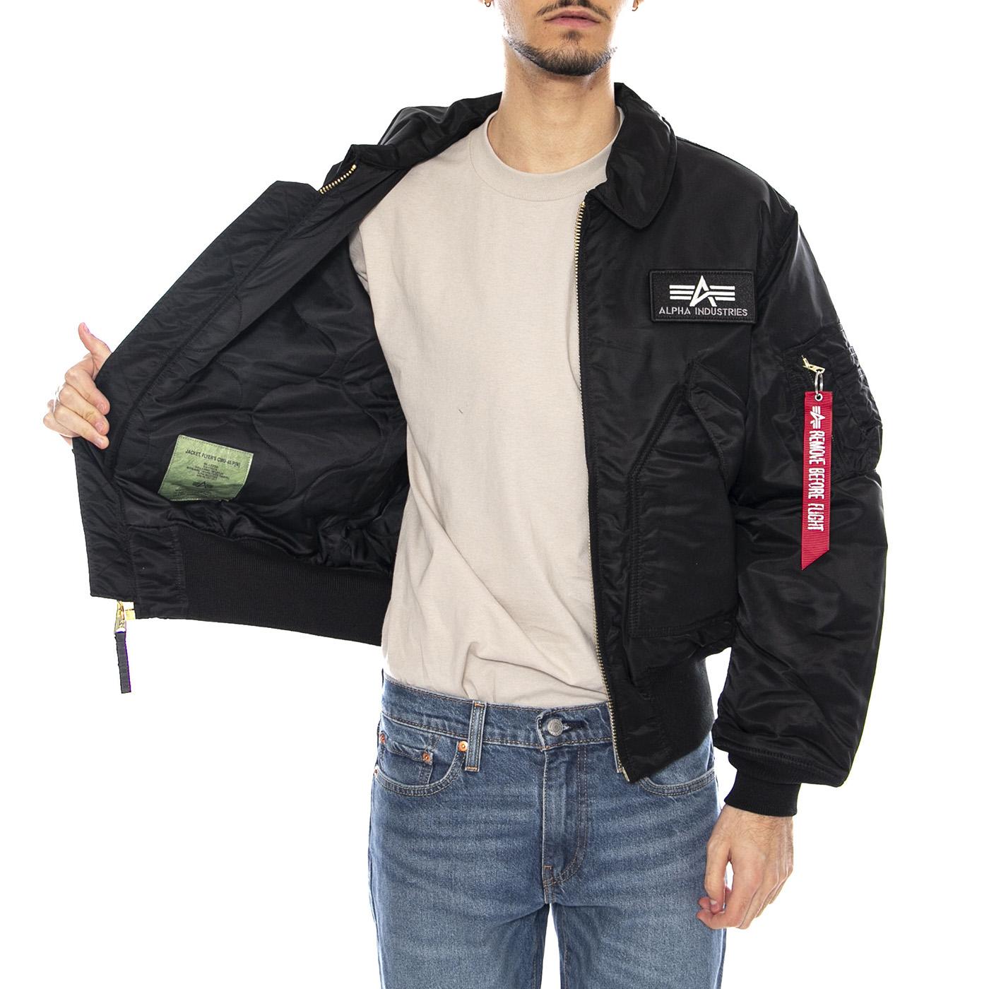 CWU 45 Black Jacket -- Giacca Uomo Nera F100102 3 ALPHA INDUSTRIES 