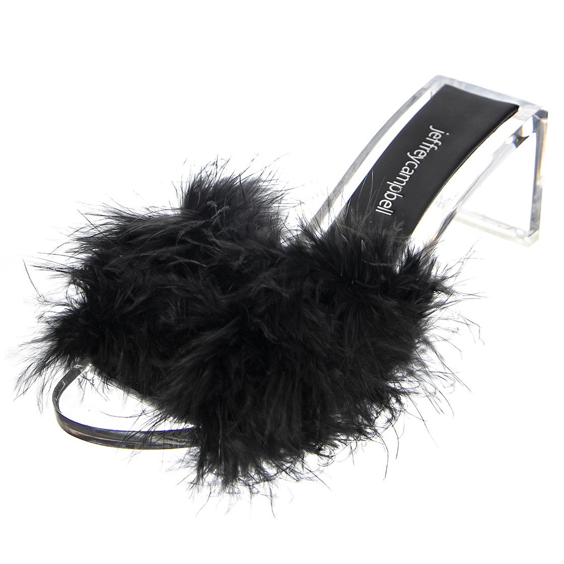 Luxuries Black Faux Suede+Fur - Sandali Donna Neri JCSJC-931-1-7 -BLA  JEFFREY CAMPBELL 