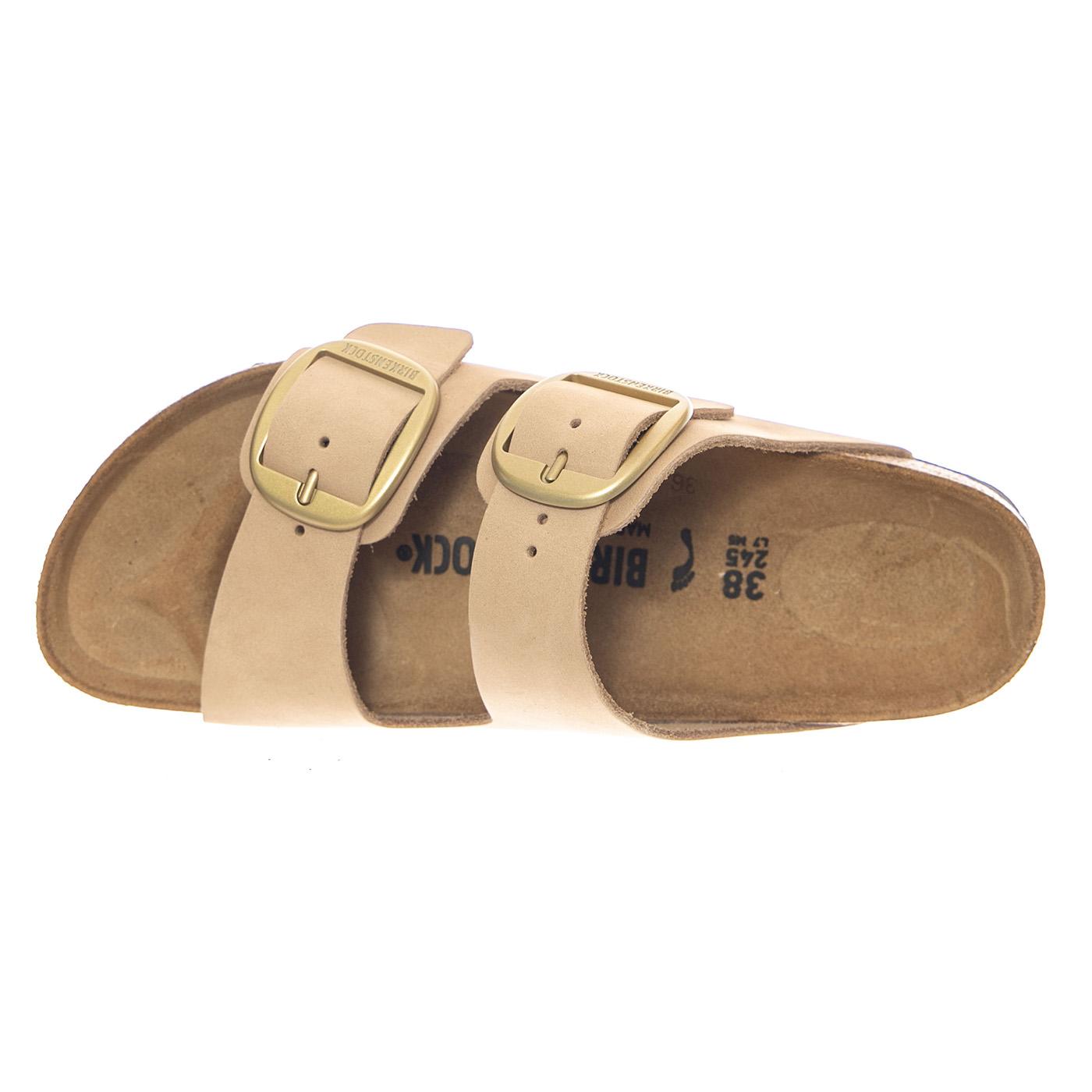 Arizona Big Buckle Nubuck Leather Narrow Fit Sandcastle - Sandali Donna Beige 1024064 SDL BIRKENSTOCK 