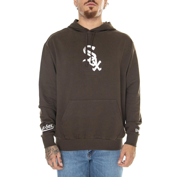 M' Hoodie Oversize Chicago White Sox World Series Patch - Felpa con Cappuccio Uomo Marrone 60424319  NEW ERA 