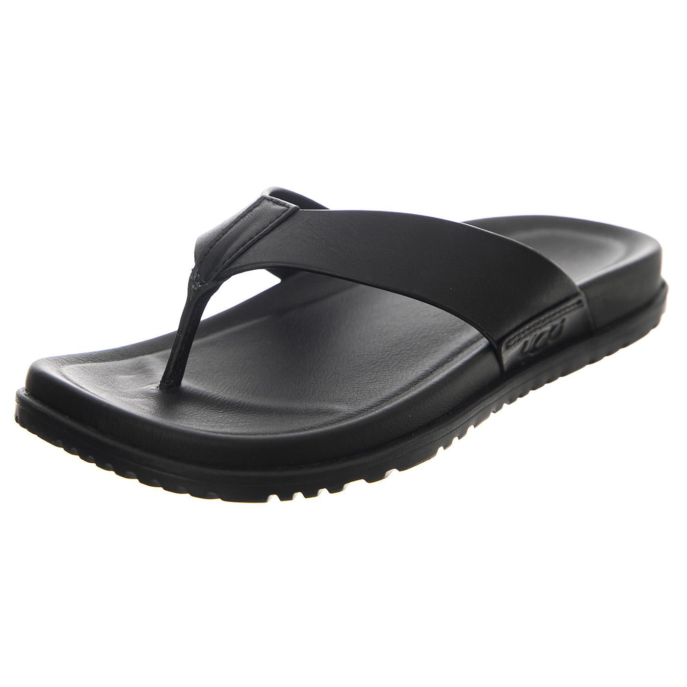 Wainscott Flip Black Leather - Sandali Uomo Neri UGMWAIFLBLLE1117475M  UGG 